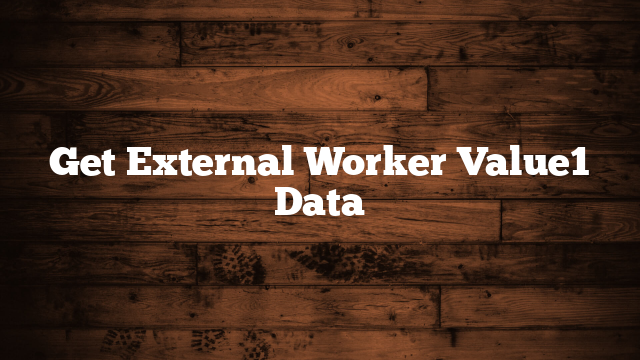 Get External Worker Value1 Data 